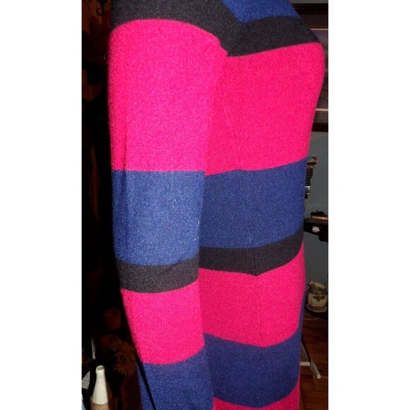 BCBGeneration Sweater Dress Striped Navy & Burgundy Size T Med Long Sleeve BCBG - Picture 3 of 8
